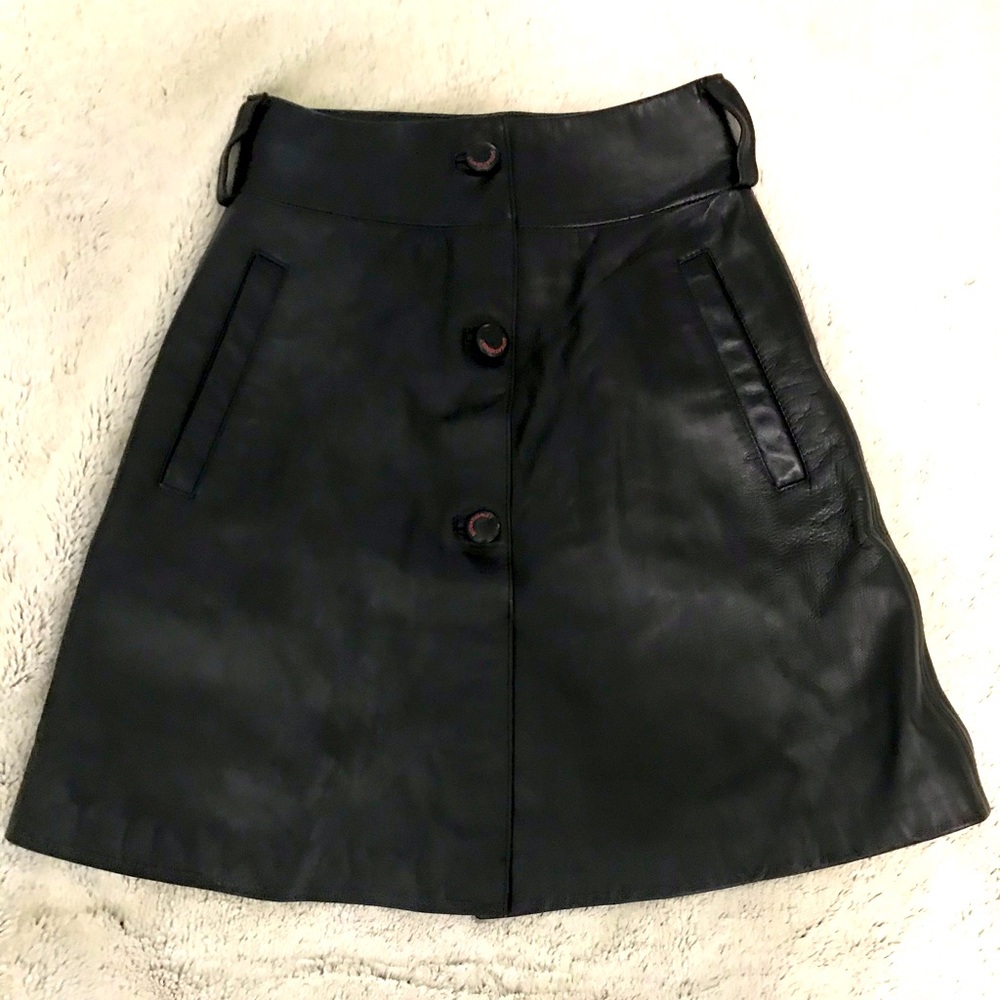 Situationist AW 17/18 Leather button Skirt